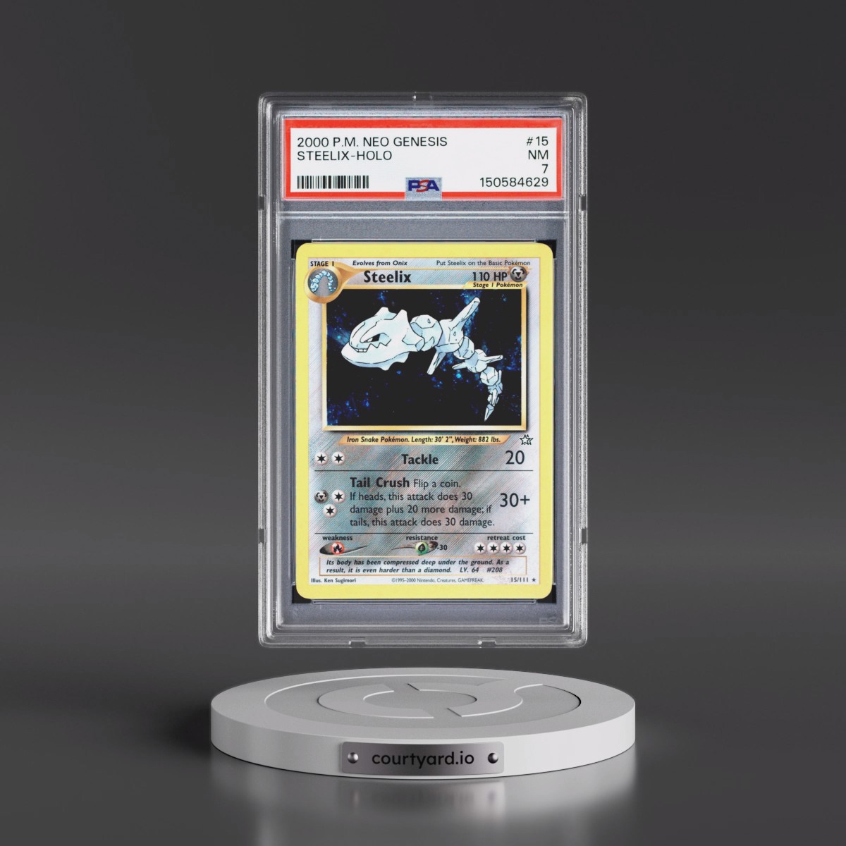 2000 Pokémon Neo Genesis #15 Steelix - Holo (PSA 7 NM)