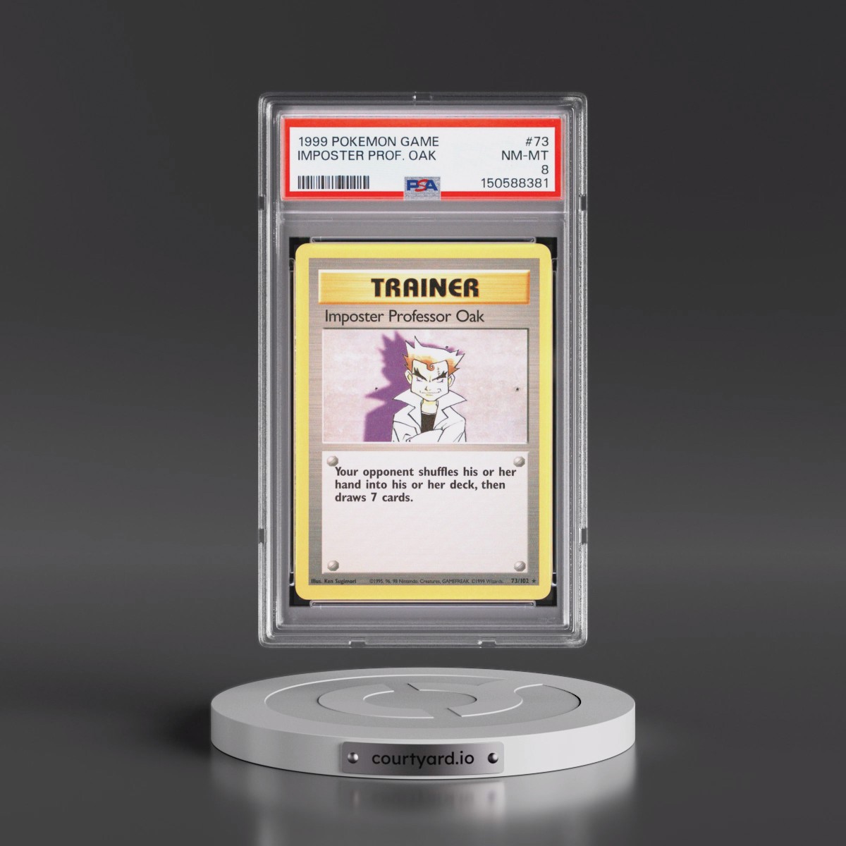 1999 Pokémon Game #73 Imposter Professor Oak (PSA 8 NM-MT)
