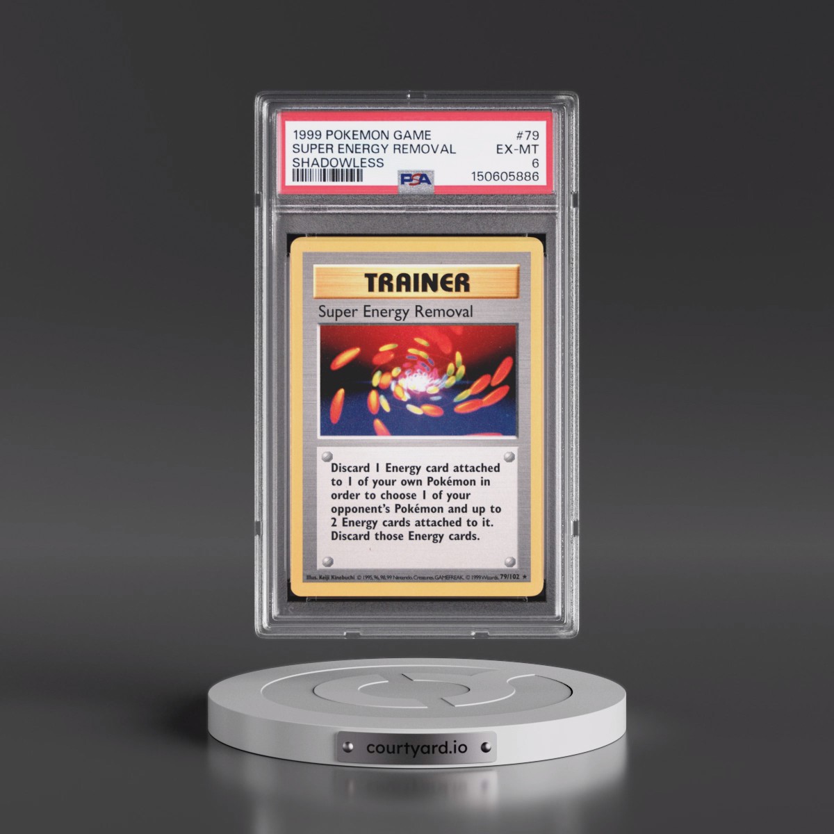 1999 Pokémon Game #79 Super Energy Removal - Shadowless (PSA 6 EX-MT)