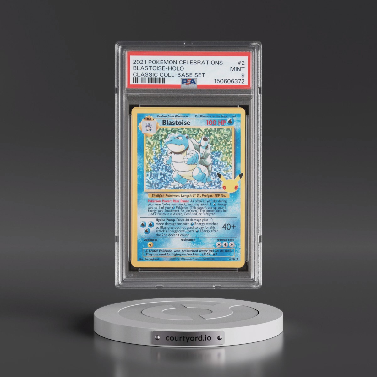 2021 Pokémon Celebrations Classic Collection #2 Blastoise - Holo (PSA 9 MINT)