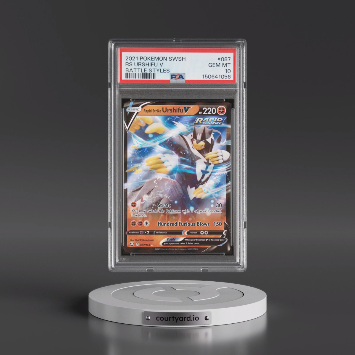 2021 Pokémon Sword & Shield Battle Styles #087 Rapid Strike Urshifu V - Holo (PSA 10 GEM MINT)