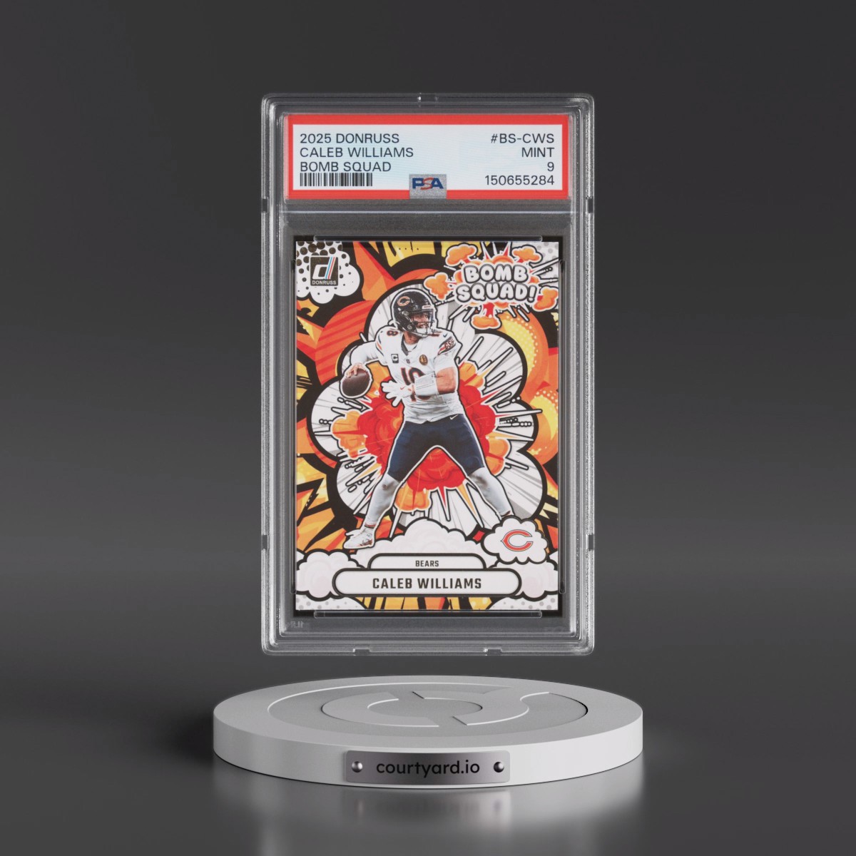 2025 Panini Donruss Bomb Squad #BS-CWS Caleb Williams (PSA 9 MINT)