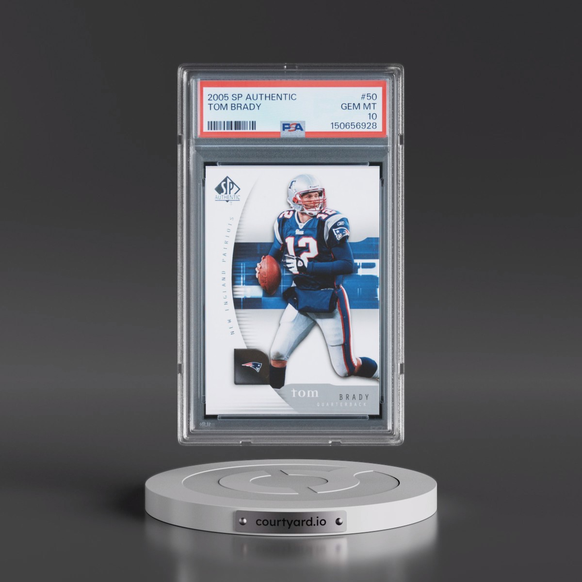 2005 SP Authentic #50 Tom Brady (PSA 10 GEM MINT)