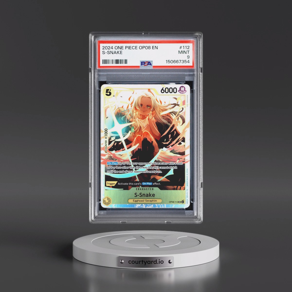2024 One Piece OP08-Two Legends #112 S-Snake (PSA 9 MINT)
