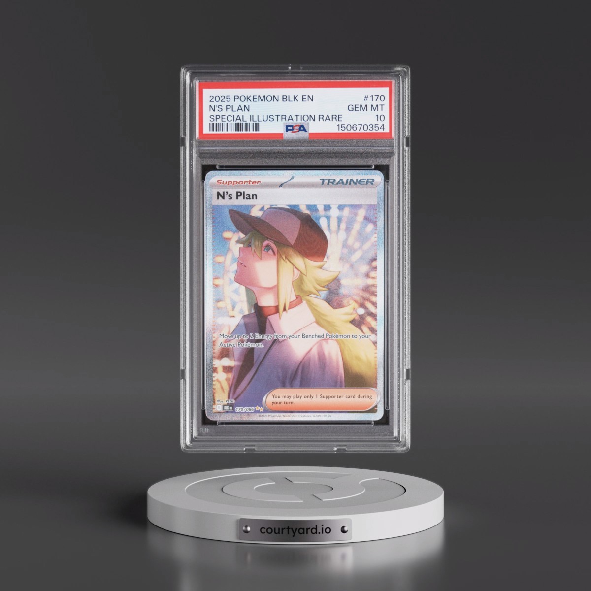 2025 Pokémon Blk EN-Black Bolt #170 N's Plan - Special Illustration Rare (PSA 10 GEM MINT)