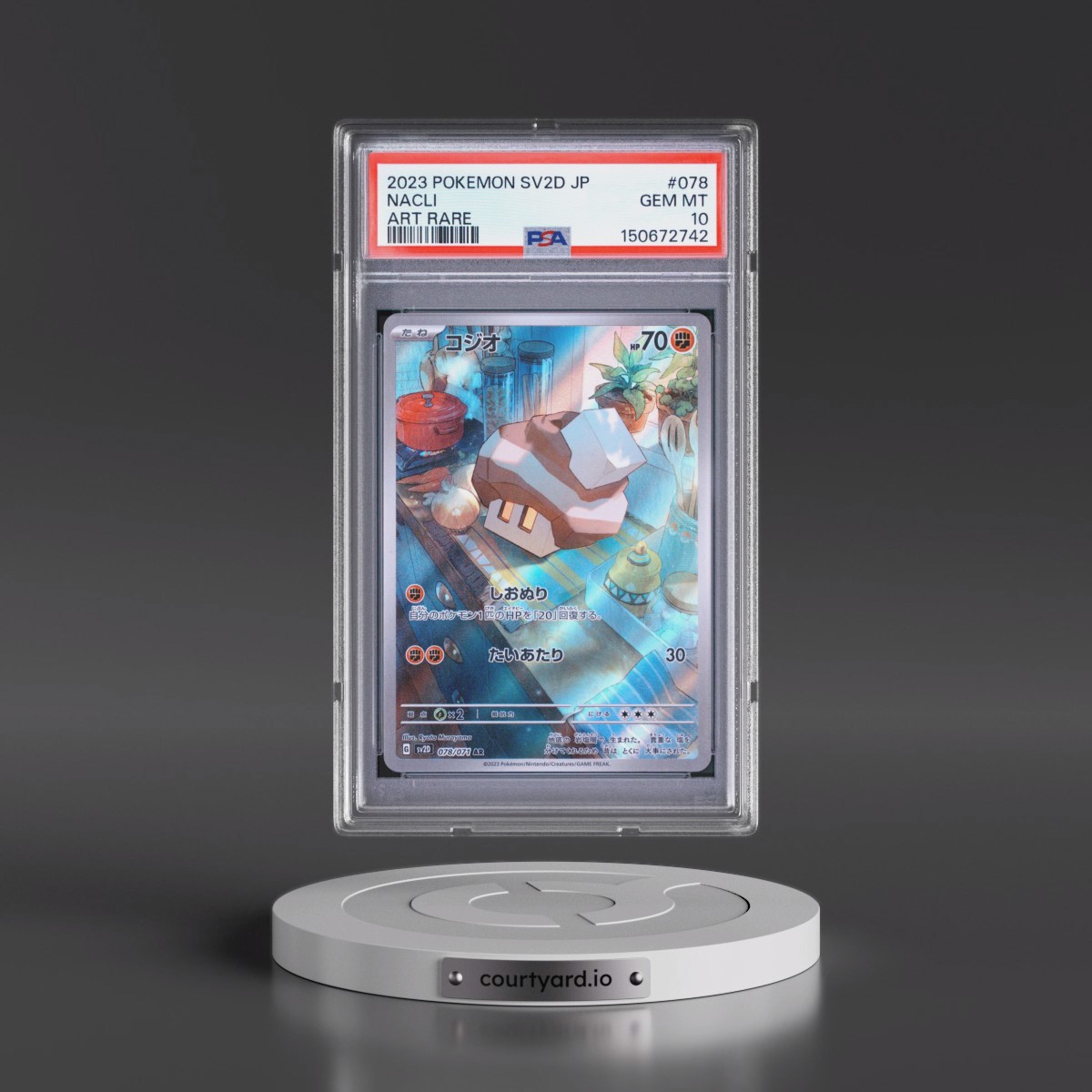 2023 Pokémon Sv2d-Clay Burst #078 Nacli - Art Rare (PSA 10 GEM MINT)