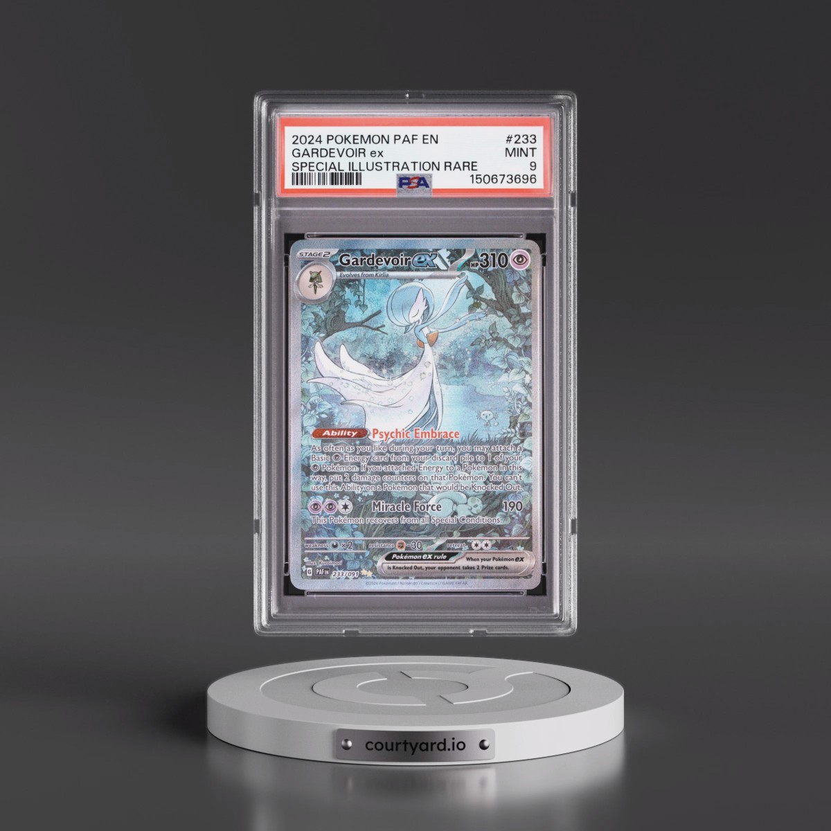 2024 Pokémon Paf EN-Paldean Fates #233 Gardevoir EX - Holo Special Illustration Rare (PSA 9 MINT)