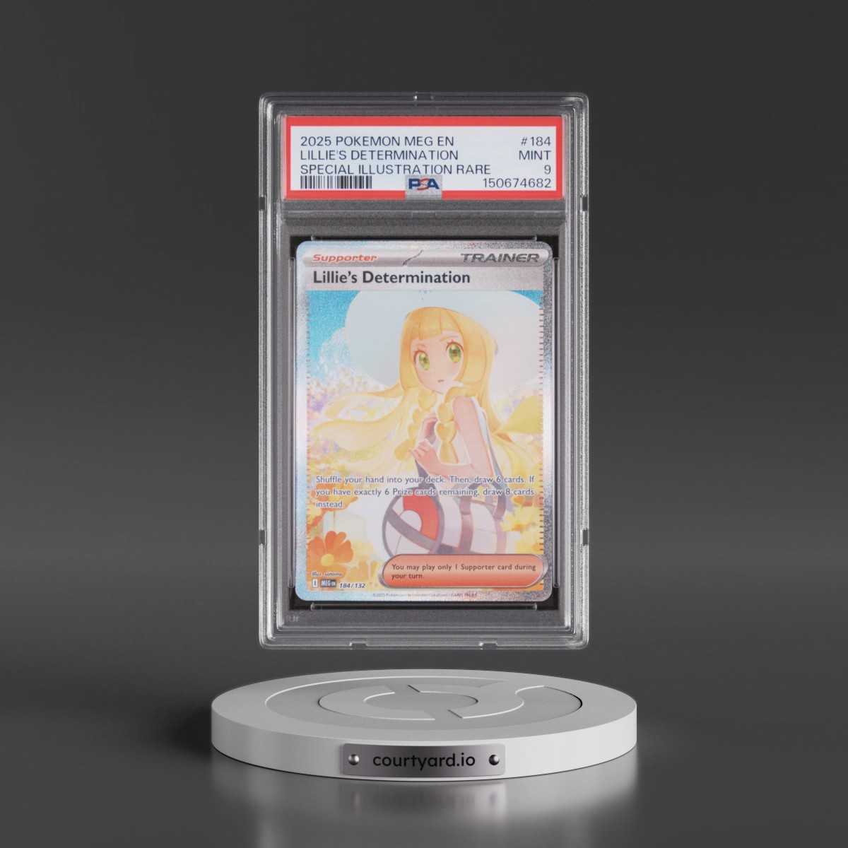 2025 Pokémon Meg EN-Mega Evolution #184 Lillie's Determination - Special Illustration Rare (PSA 9 MINT)