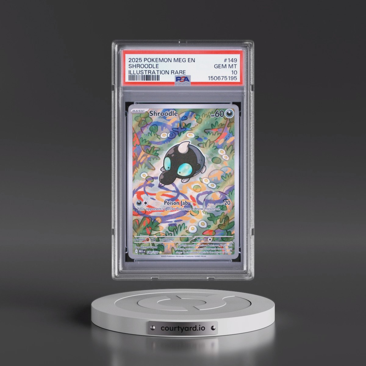2025 Pokémon Meg EN-Mega Evolution #149 Shroodle - Illustration Rare (PSA 10 GEM MINT)