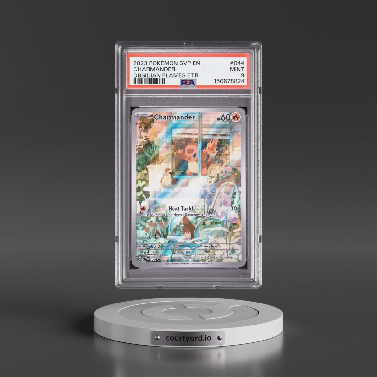 2023 Pokémon Svp EN-SV Black Star Promo #044 Charmander - Obsidian Flames Elite Trainer Box (PSA 9 MINT)