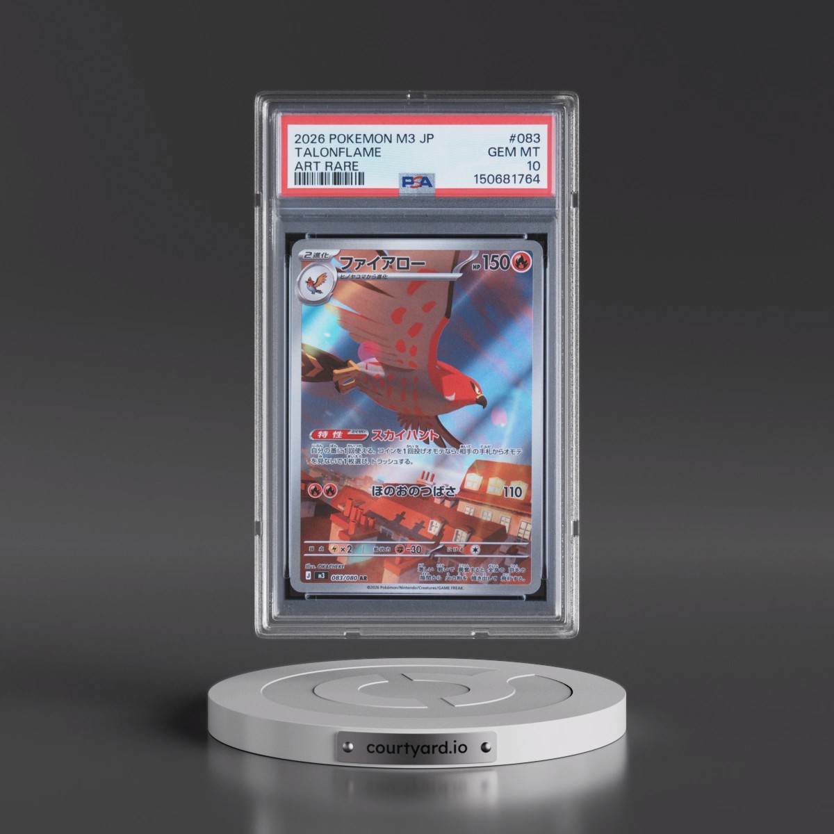 2026 Pokémon M3-Nullifying Zero #083 Talonflame - Art Rare (PSA 10 GEM MINT)