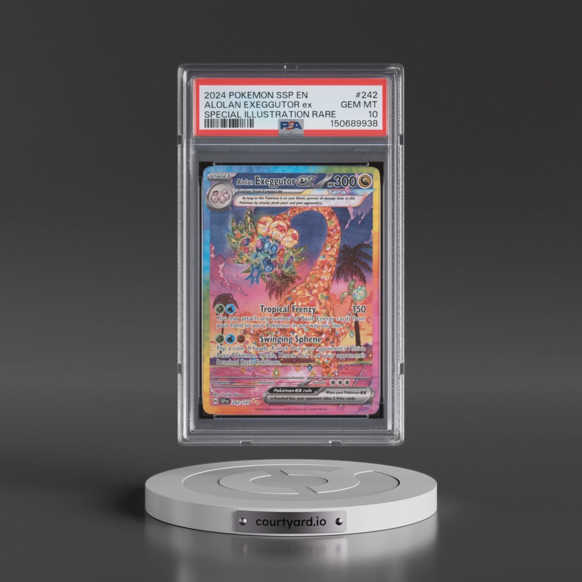 2024 Pokémon Ssp EN-Surging Sparks #242 Alolan Exeggutor EX - Holo Special Illustration Rare (PSA 10 GEM MINT)