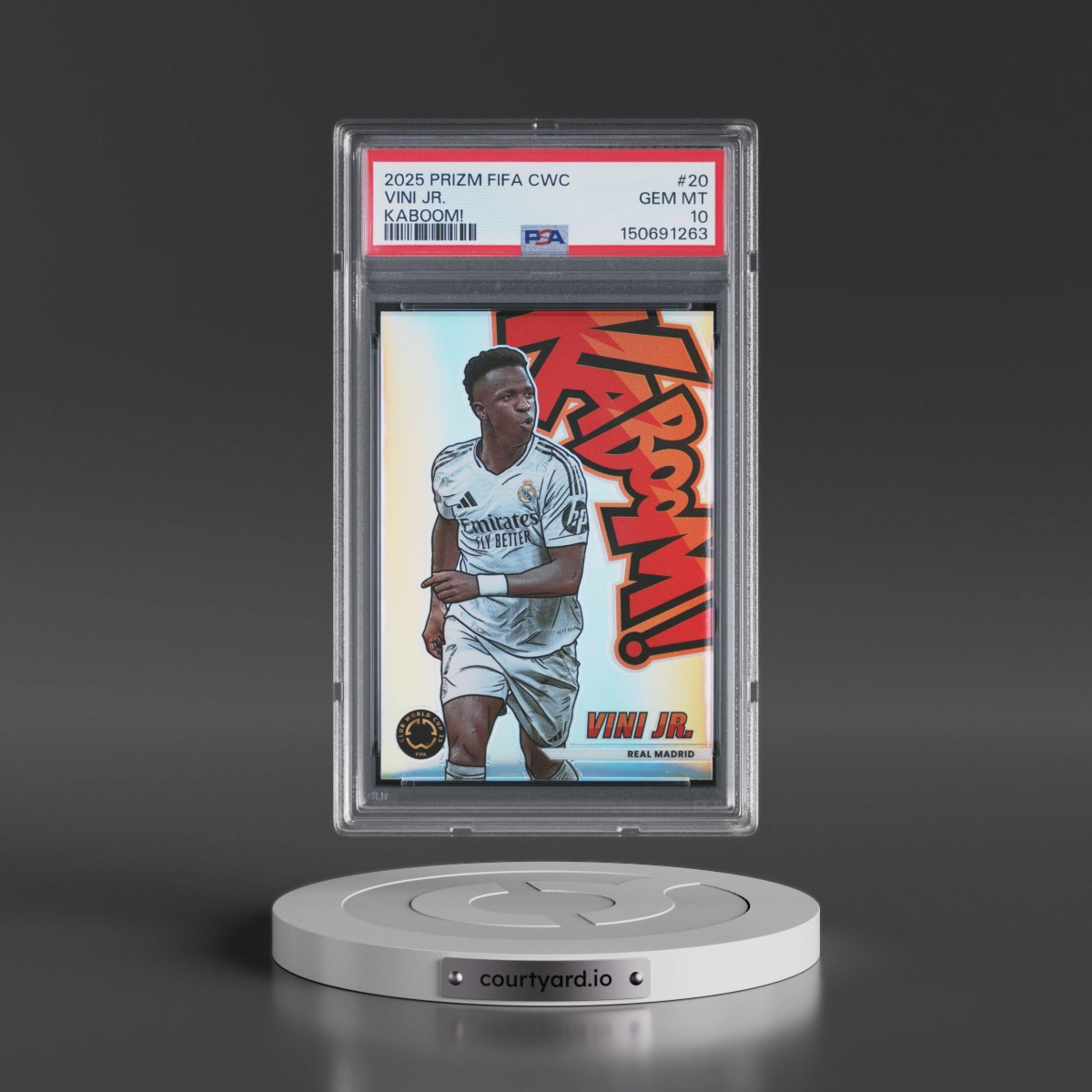 2025 Panini Prizm FIFA Club World Cup Kaboom! #20 Vini Jr. (PSA 10 GEM MINT) - Photo
