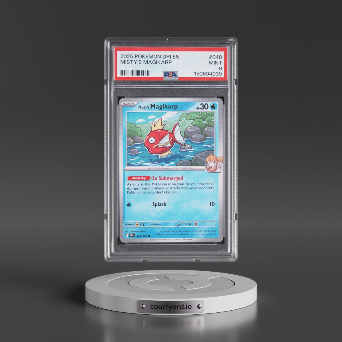 2025 Pokémon Dri EN-Destined Rivals #048 Misty's Magikarp (PSA 9 MINT)