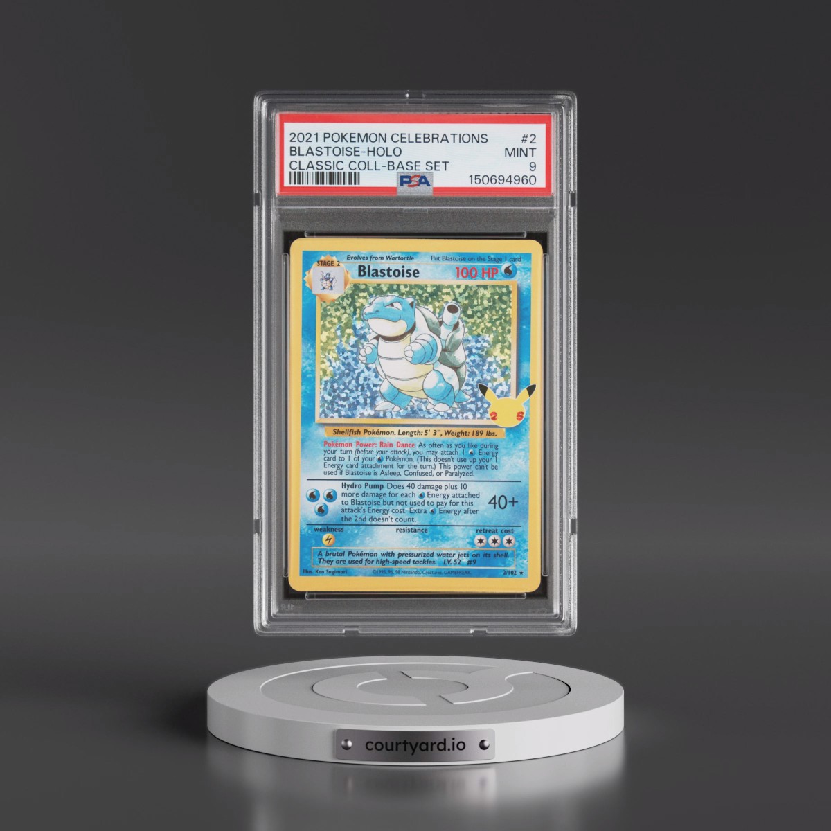 2021 Pokémon Celebrations Classic Collection #2 Blastoise - Holo (PSA 9 MINT)