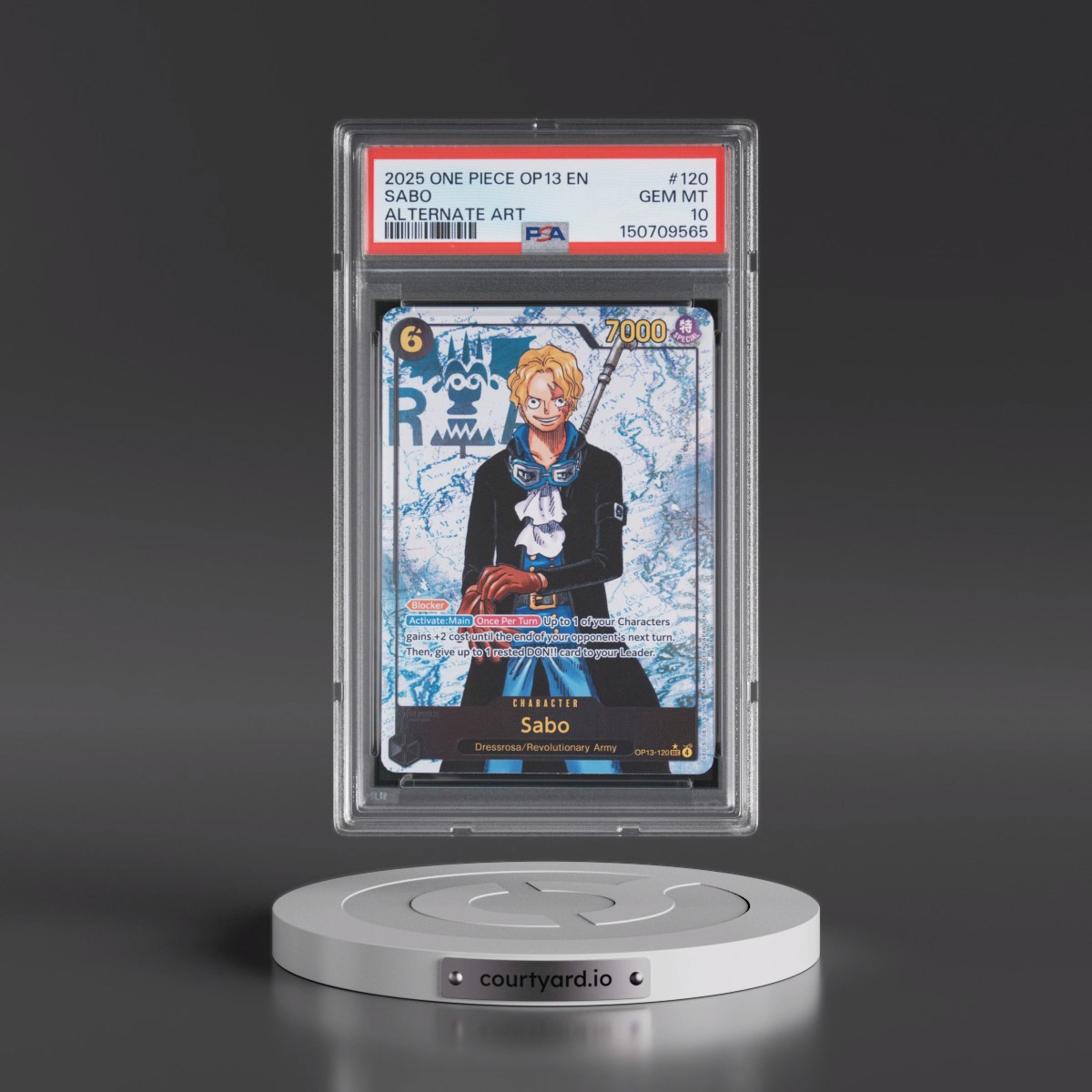 2025 One Piece OP13-Carrying on His Will #120 Sabo - Alternate Art (PSA 10 GEM MINT)