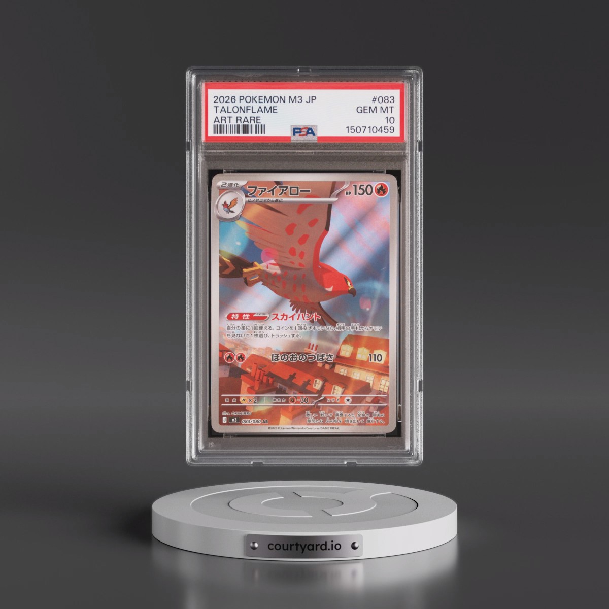 2026 Pokémon M3-Nullifying Zero #083 Talonflame - Art Rare (PSA 10 GEM MINT)