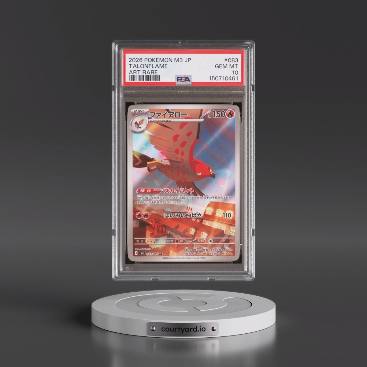 2026 Pokémon M3-Nullifying Zero #083 Talonflame - Art Rare (PSA 10 GEM MINT)