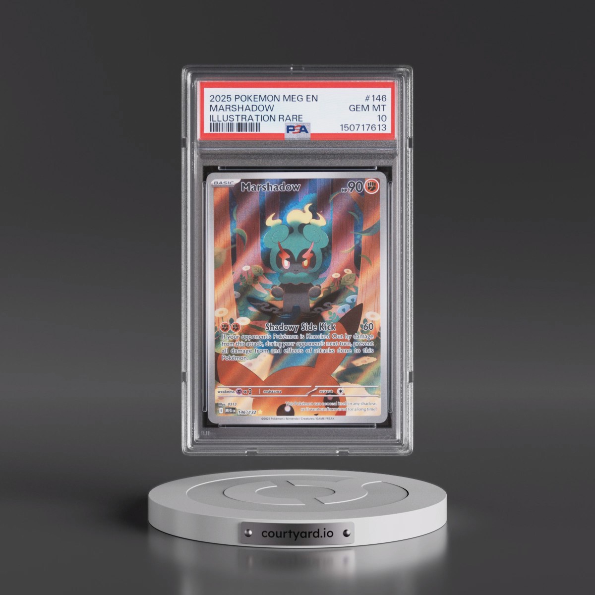 2025 Pokémon Meg EN-Mega Evolution #146 Marshadow - Illustration Rare (PSA 10 GEM MINT)