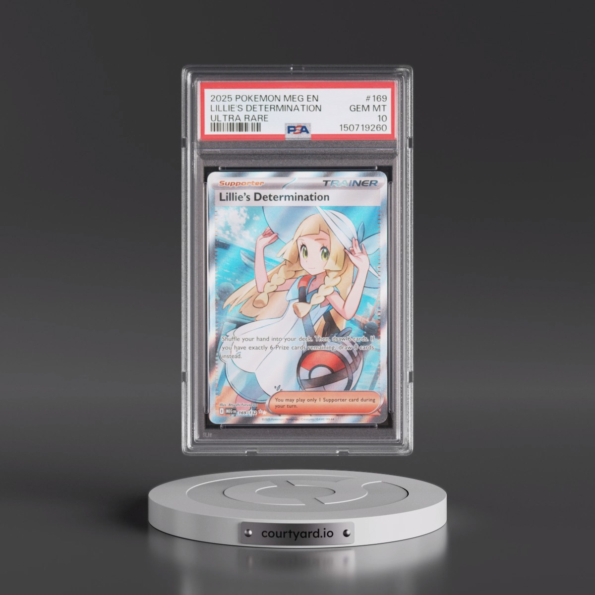 2025 Pokémon Meg EN-Mega Evolution #169 Lillie's Determination - Ultra Rare (PSA 10 GEM MINT)