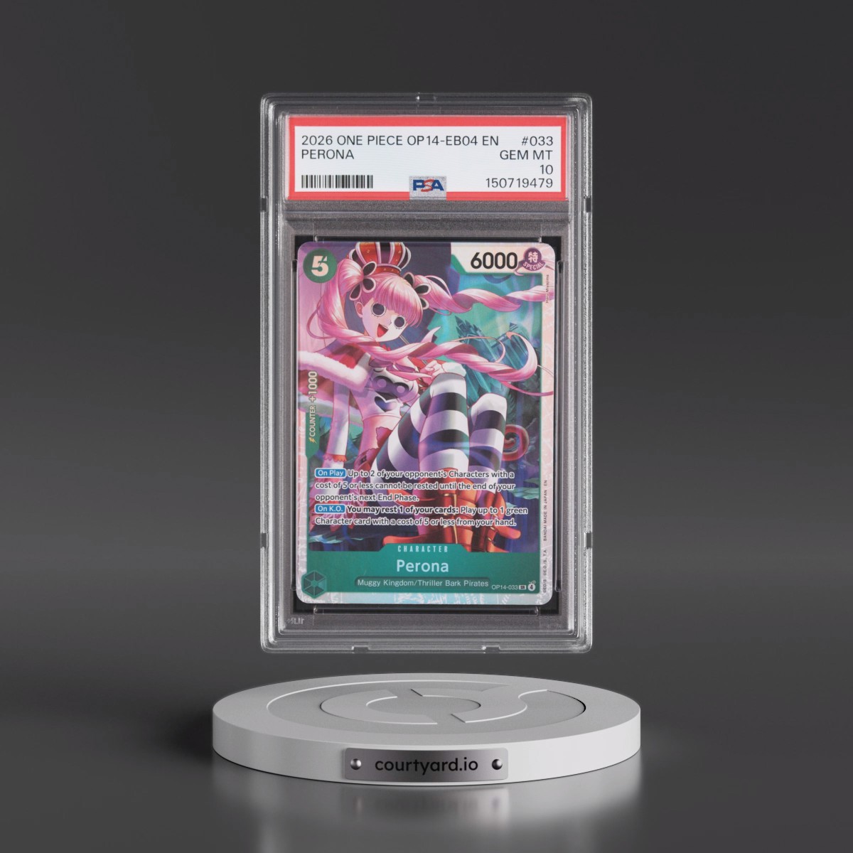 2026 One Piece OP14-EB04-the Azure Sea's Seven #033 Perona (PSA 10 GEM MINT)