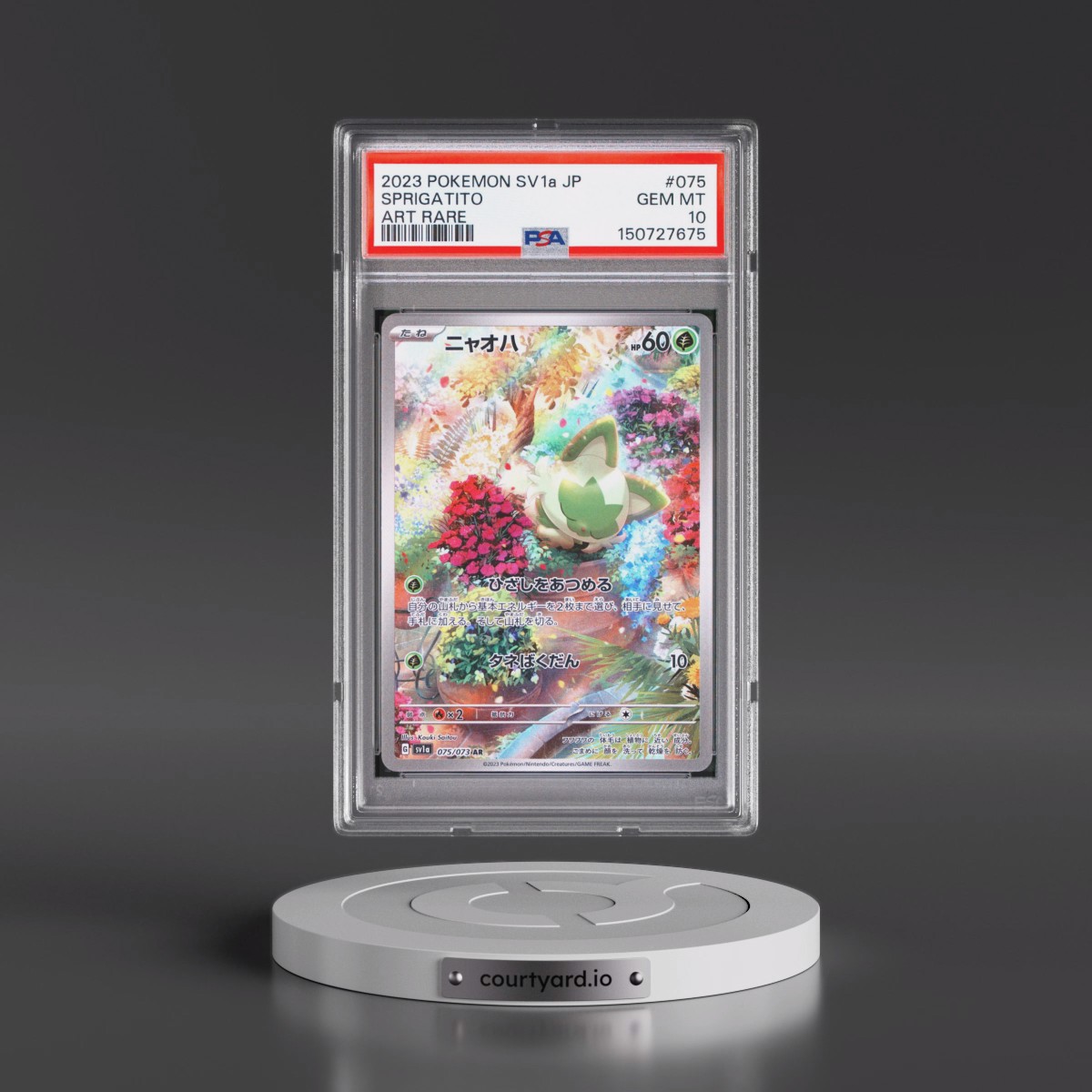 2023 Pokémon Sv1a-Triplet Beat #075 Sprigatito - Art Rare (PSA 10 GEM MINT)