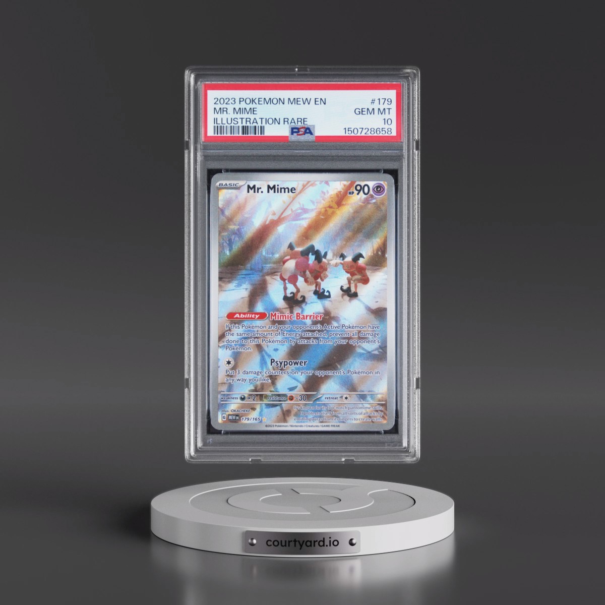 2023 Pokémon Mew EN-151 Mr. Mime - Illustration Rare #179 PSA 10