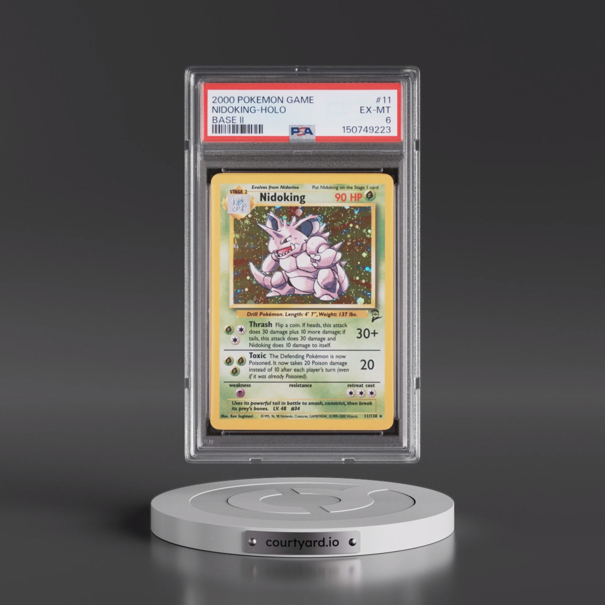 2000 Pokémon Game Base II #11 Nidoking - Holo (PSA 6 EX-MT)