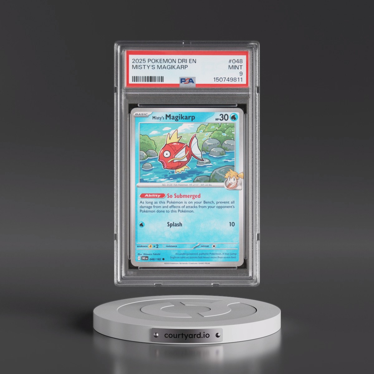 2025 Pokémon Dri EN-Destined Rivals #048 Misty's Magikarp (PSA 9 MINT)