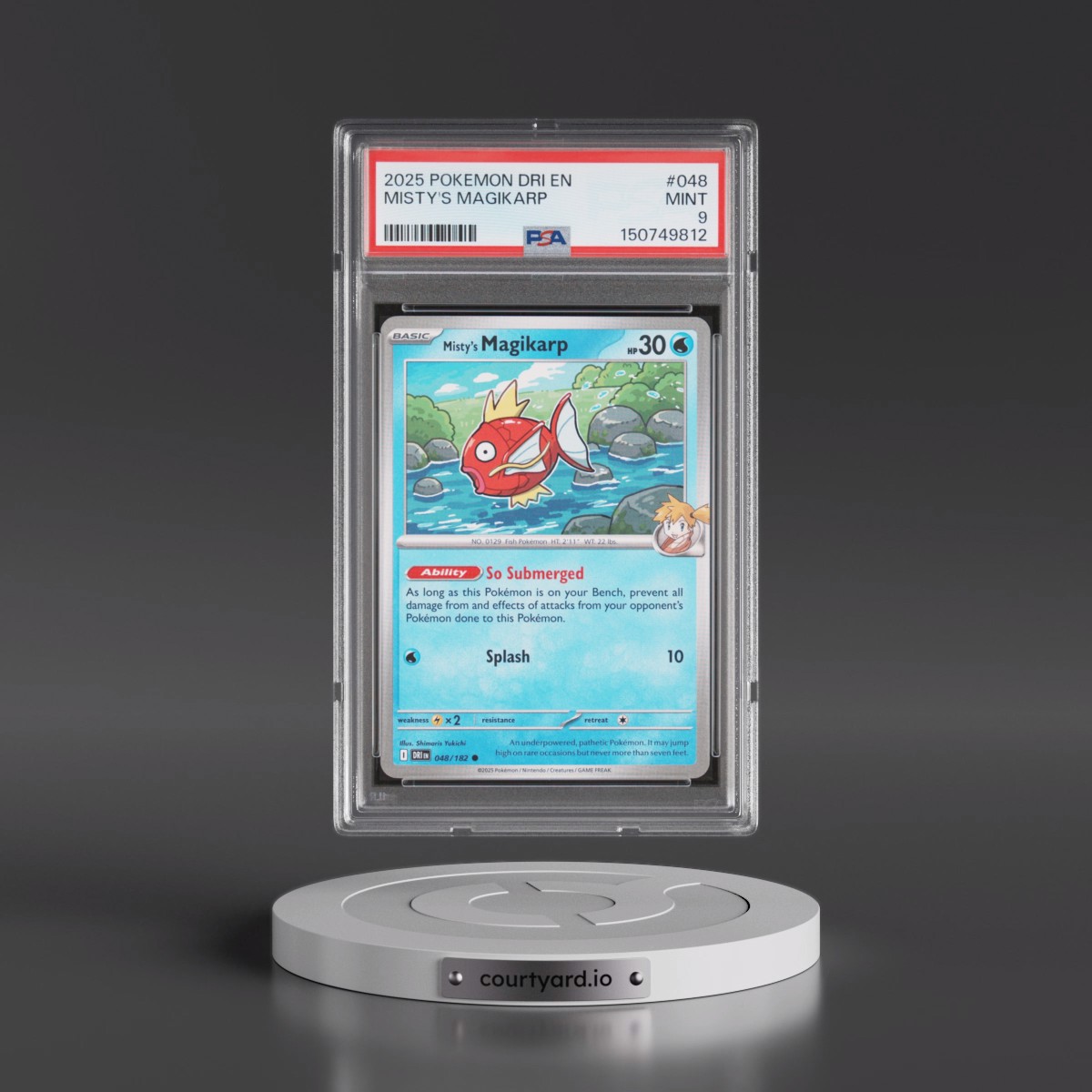 2025 Pokémon Dri EN-Destined Rivals #048 Misty's Magikarp (PSA 9 MINT)