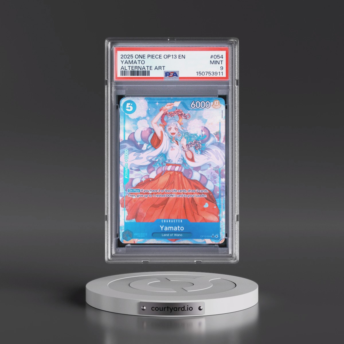 2025 One Piece OP13-Carrying on His Will #054 Yamato - Alternate Art (PSA 9 MINT)