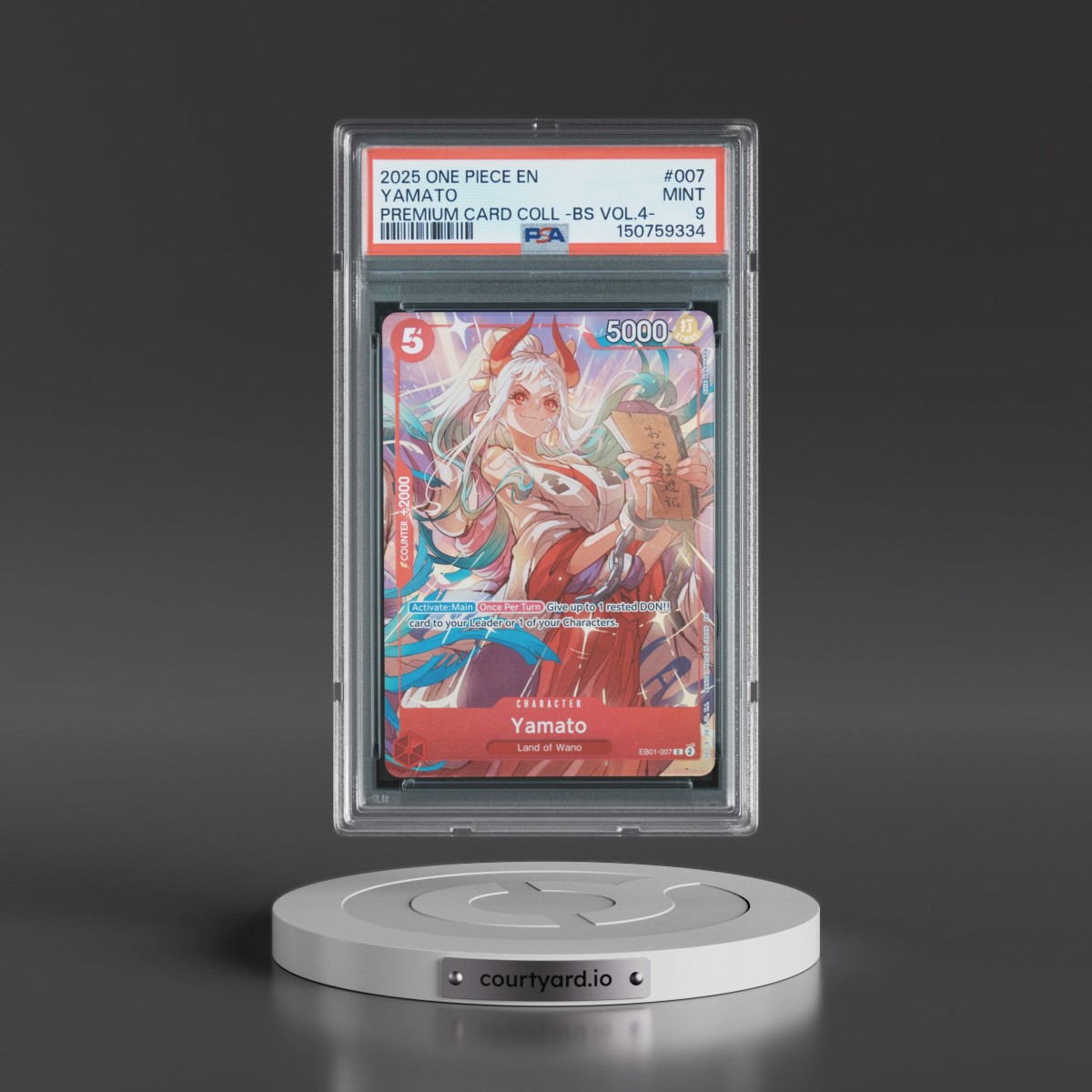 2025 One Piece Premium Card Collection -Best Selection Vol.4 #007 Yamato (PSA 9 MINT)