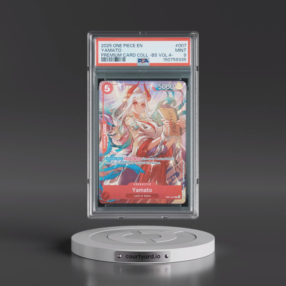 2025 One Piece Premium Card Collection -Best Selection Vol.4 #007 Yamato (PSA 9 MINT)