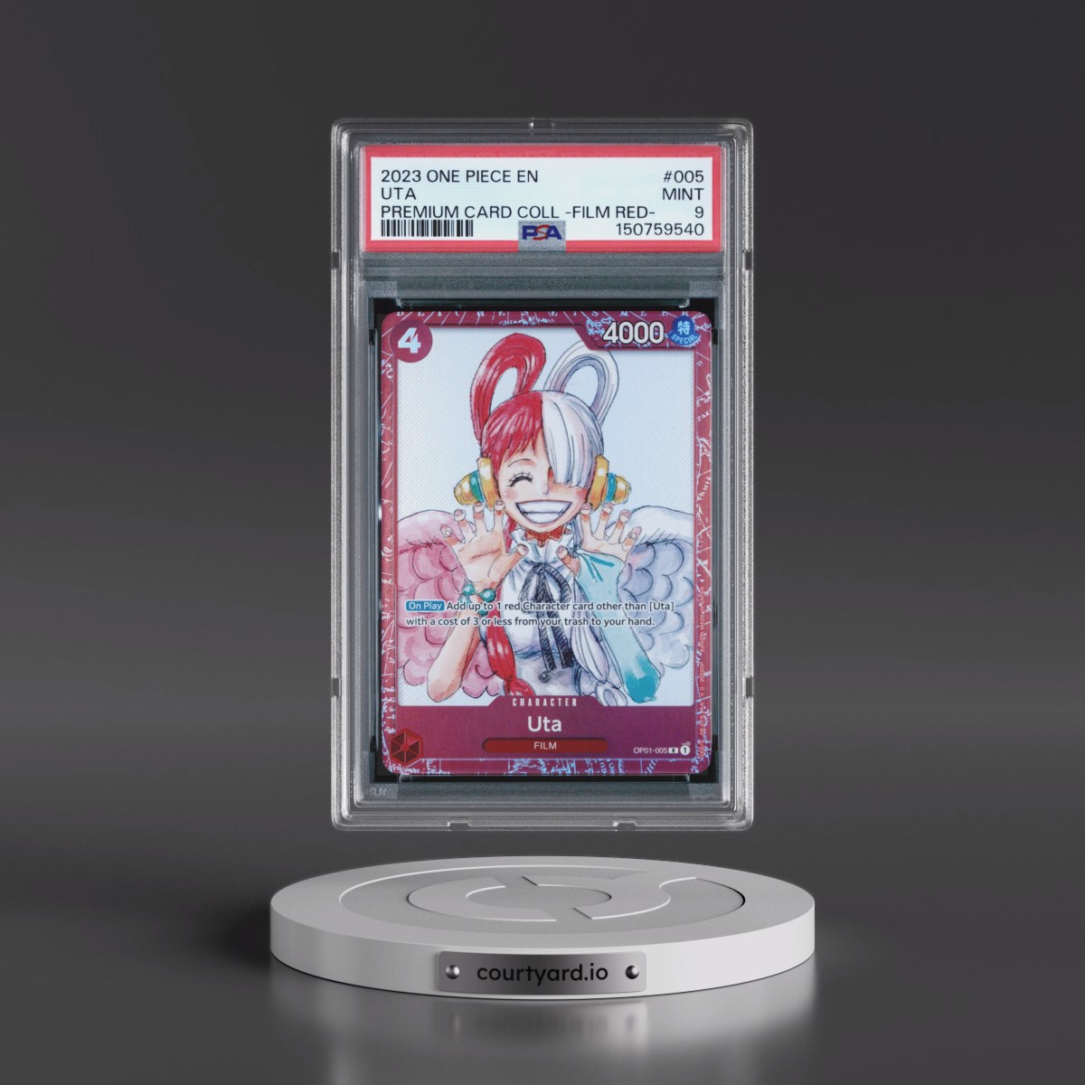 2023 One Piece Premium Card Collection -One Piece Film Red #005 Uta (PSA 9 MINT)