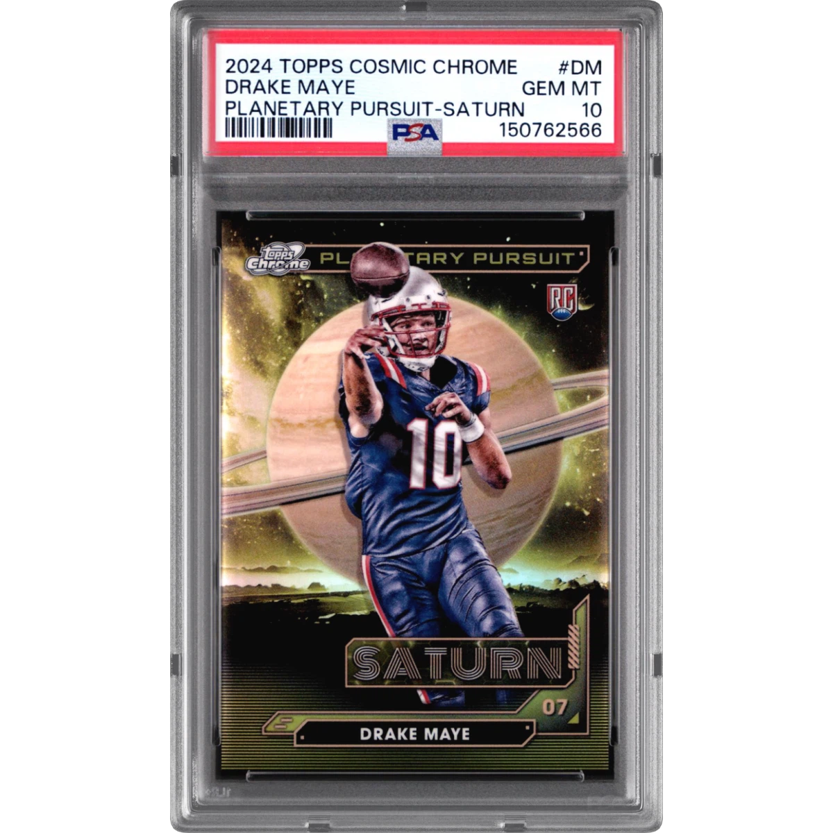 2024 Topps Cosmic Chrome Planetary Pursuit #DM Drake Maye - Saturn (PSA 10 GEM MINT)