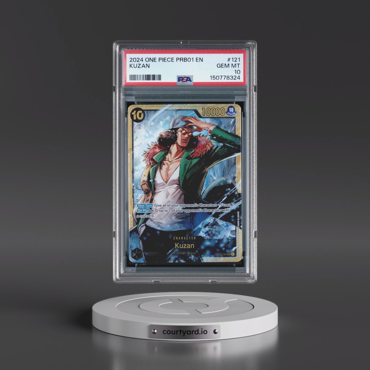 2024 One Piece PRB01-Premium Booster -One Piece Card the Best Kuzan #121 PSA 10