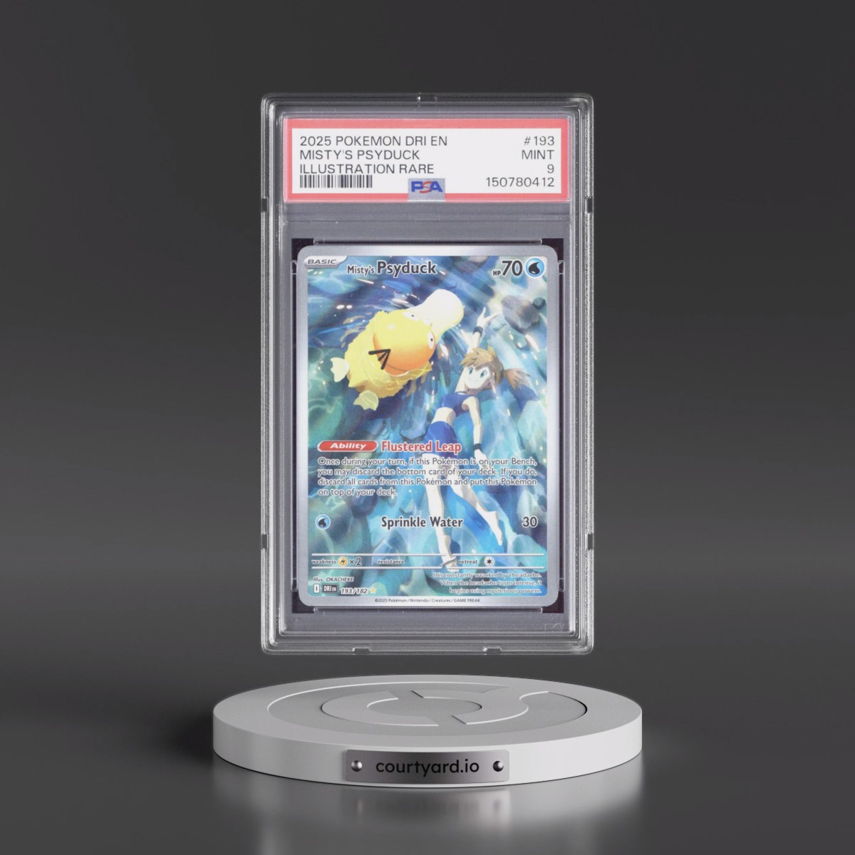 2025 Pokémon Dri EN-Destined Rivals #193 Misty's Psyduck - Illustration Rare (PSA 9 MINT)