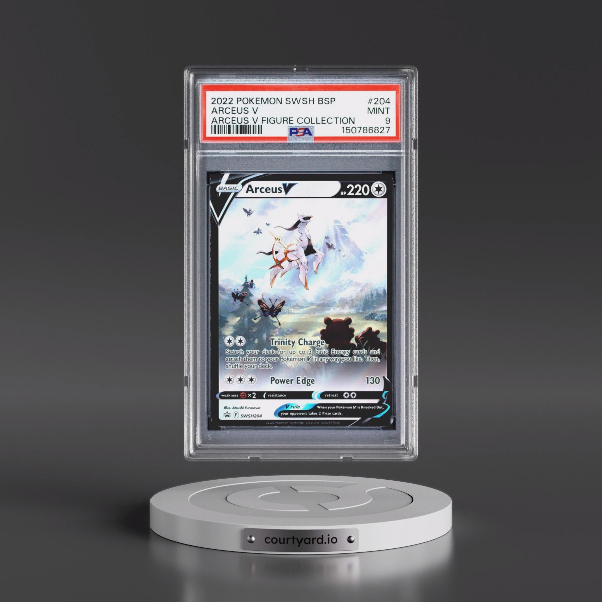 2022 Pokémon Swsh Black Star Promo #204 Arceus V - Holo Arceus V Figure Collection (PSA 9 MINT)