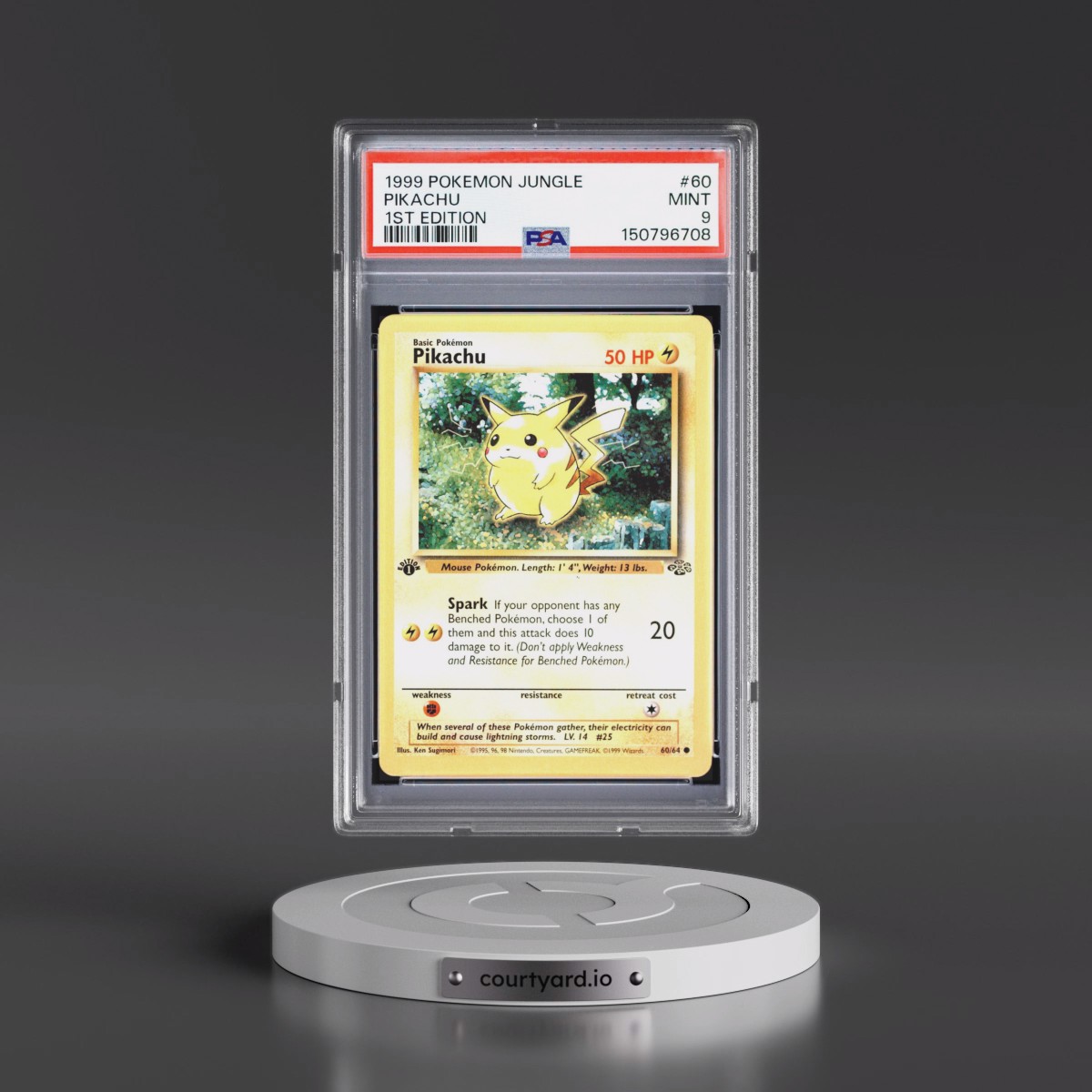 1999 Pokémon Jungle #60 Pikachu - 1st Edition (PSA 9 MINT)