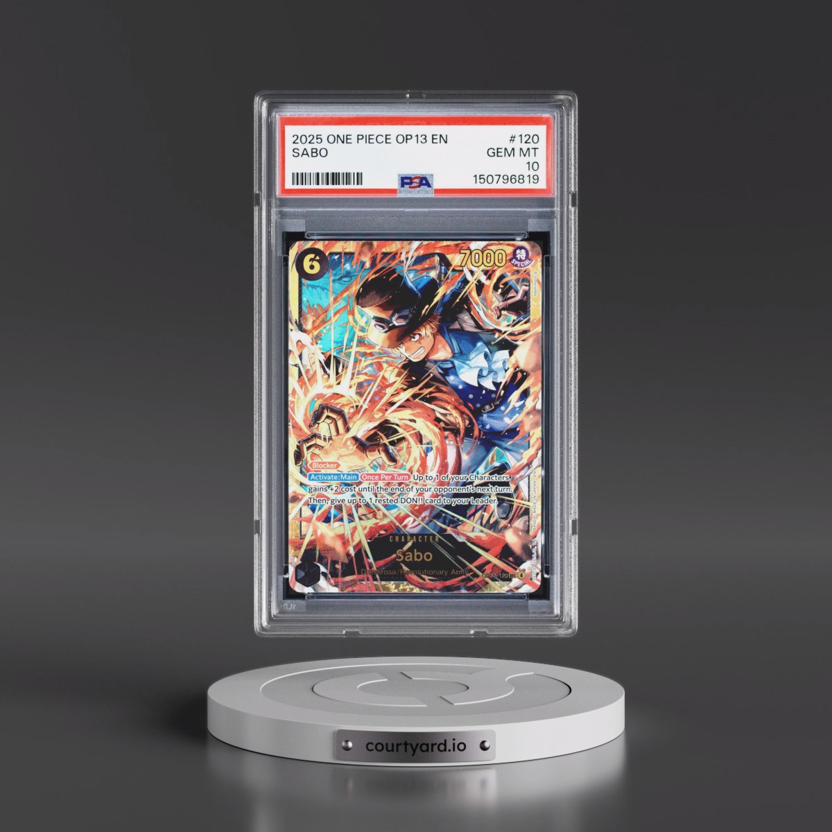 2025 One Piece OP13-Carrying on His Will #120 Sabo (PSA 10 GEM MINT)