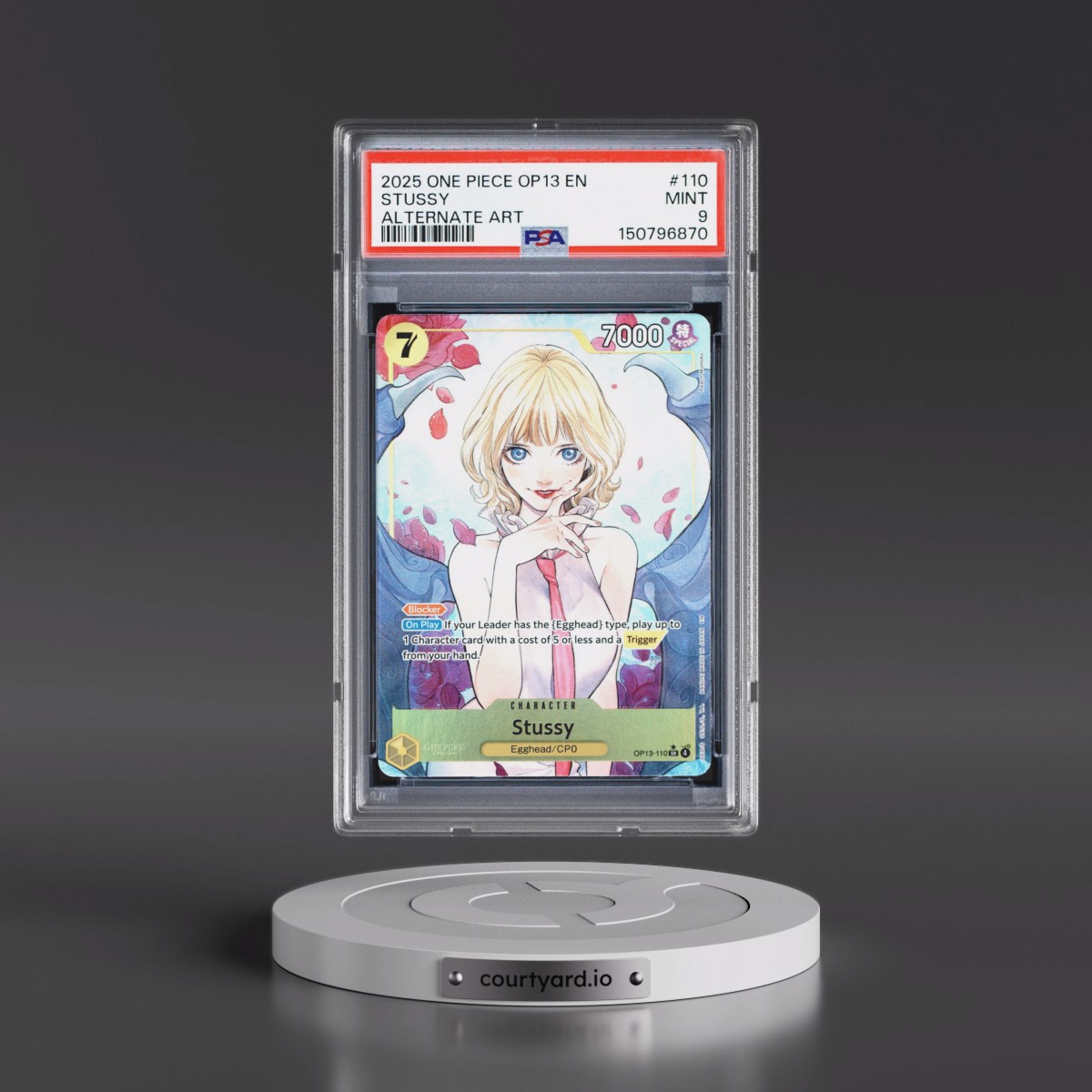 2025 One Piece OP13-Carrying on His Will #110 Stussy - Alternate Art (PSA 9 MINT)