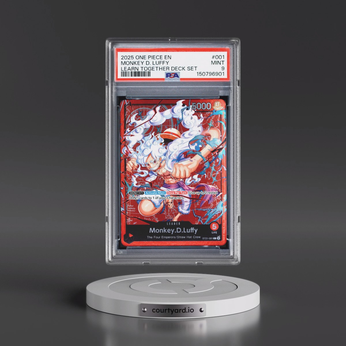 2025 One Piece Learn Together Deck Set #001 Monkey D. Luffy (PSA 9 MINT)