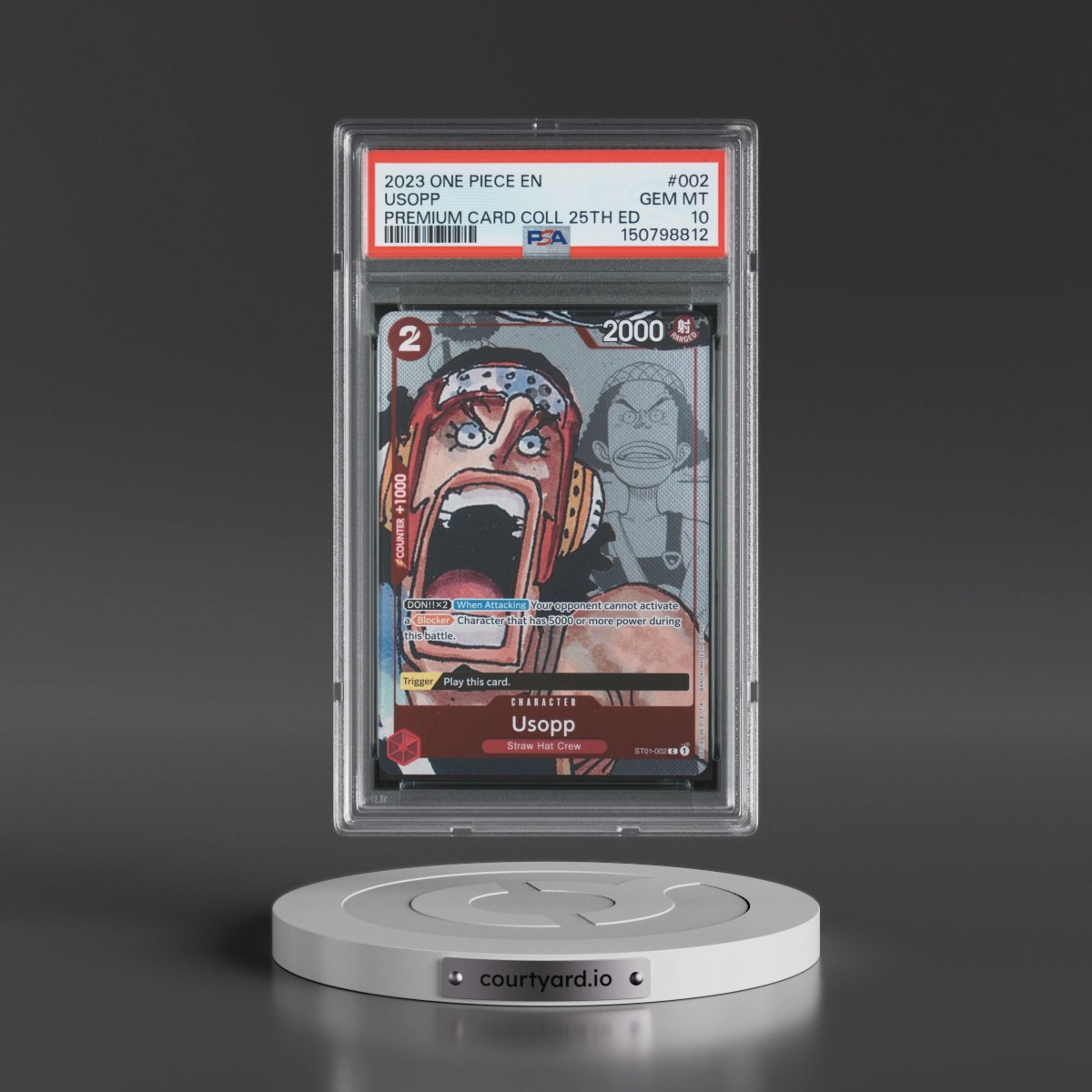 2023 One Piece Premium Bandai Premium Card Collection 25th Edition #002 Usopp (PSA 10 GEM MINT)