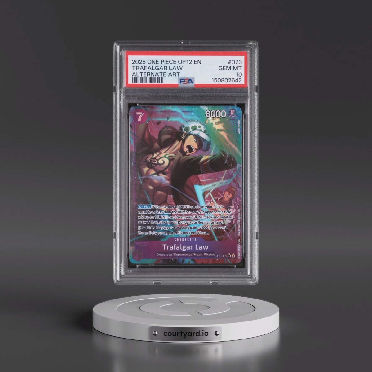 2025 One Piece OP12-Legacy of the Master #073 Trafalgar Law - Alternate Art (PSA 10 GEM MINT)