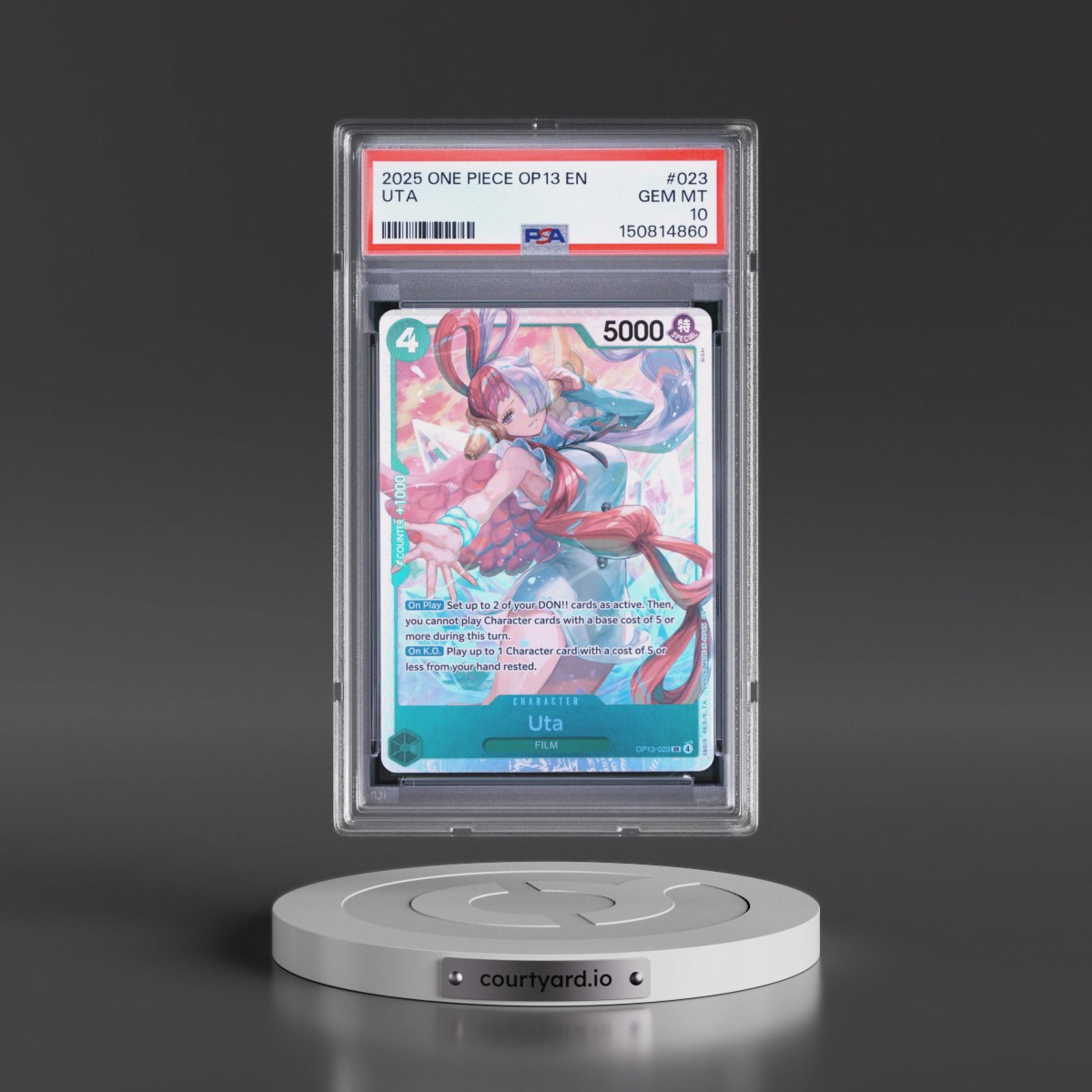 2025 One Piece OP13-Carrying on His Will #023 Uta (PSA 10 GEM MINT)