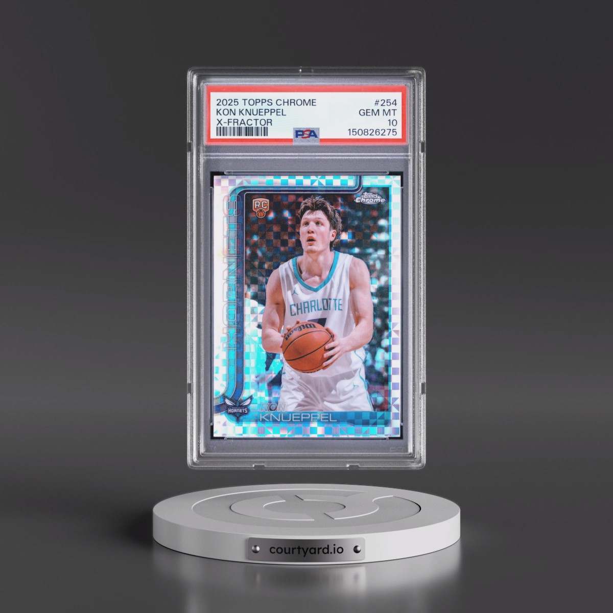 2025 Topps Chrome #254 Kon Knueppel - X-Fractor (PSA 10 GEM MINT)