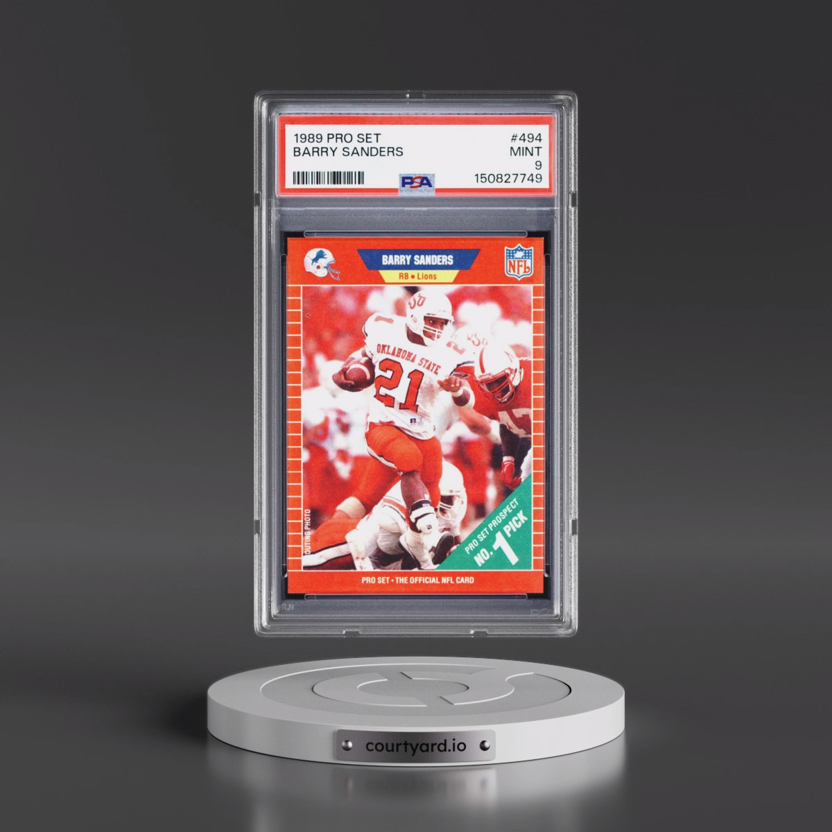 1989 Pro Set #494 Barry Sanders (PSA 9 MINT)