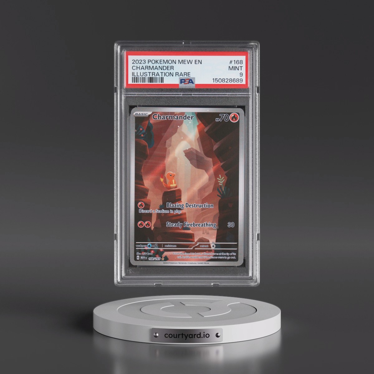2023 Pokémon Mew EN-151 #168 Charmander - Illustration Rare (PSA 9 MINT)