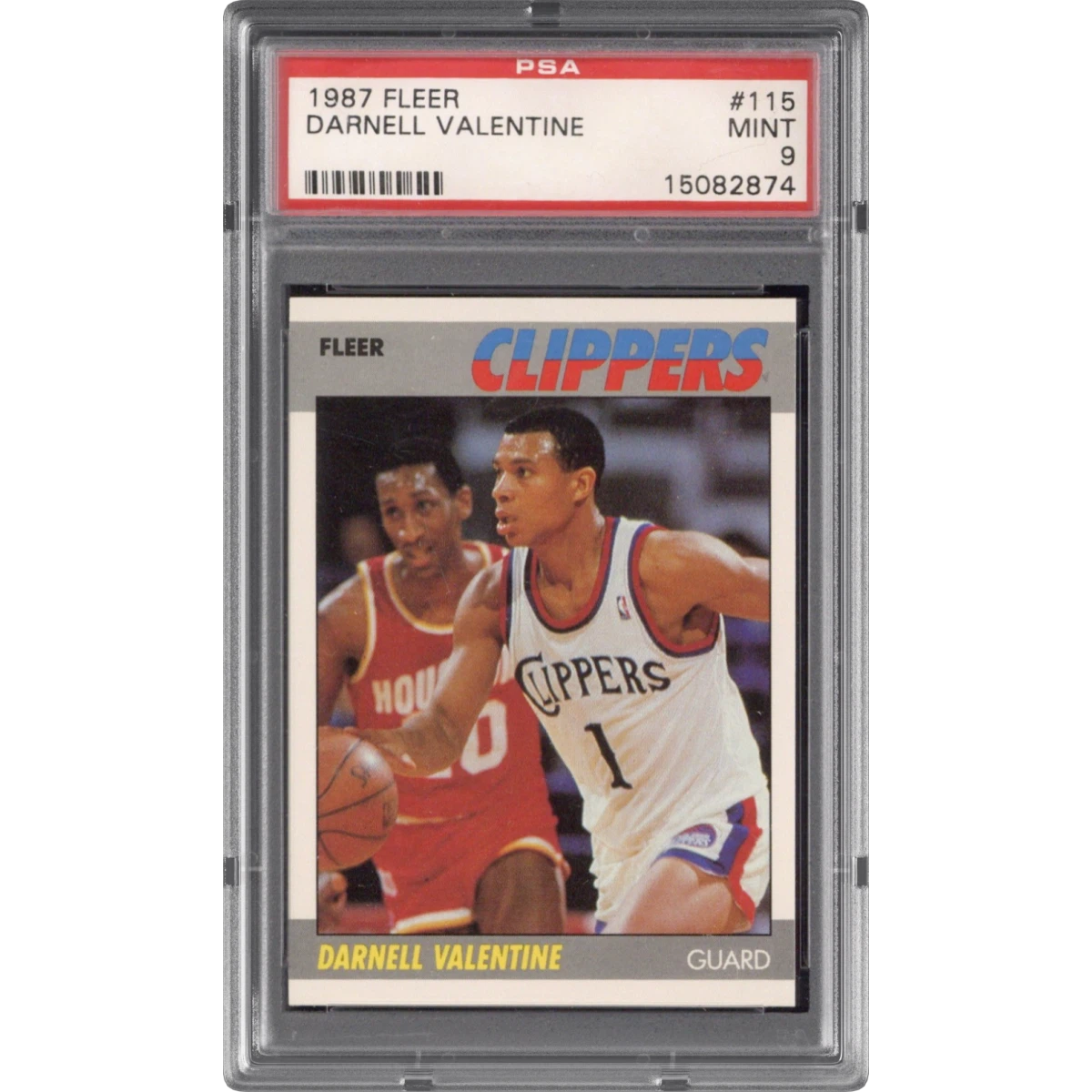 1987 Fleer #115 Darnell Valentine (PSA 9 MINT)