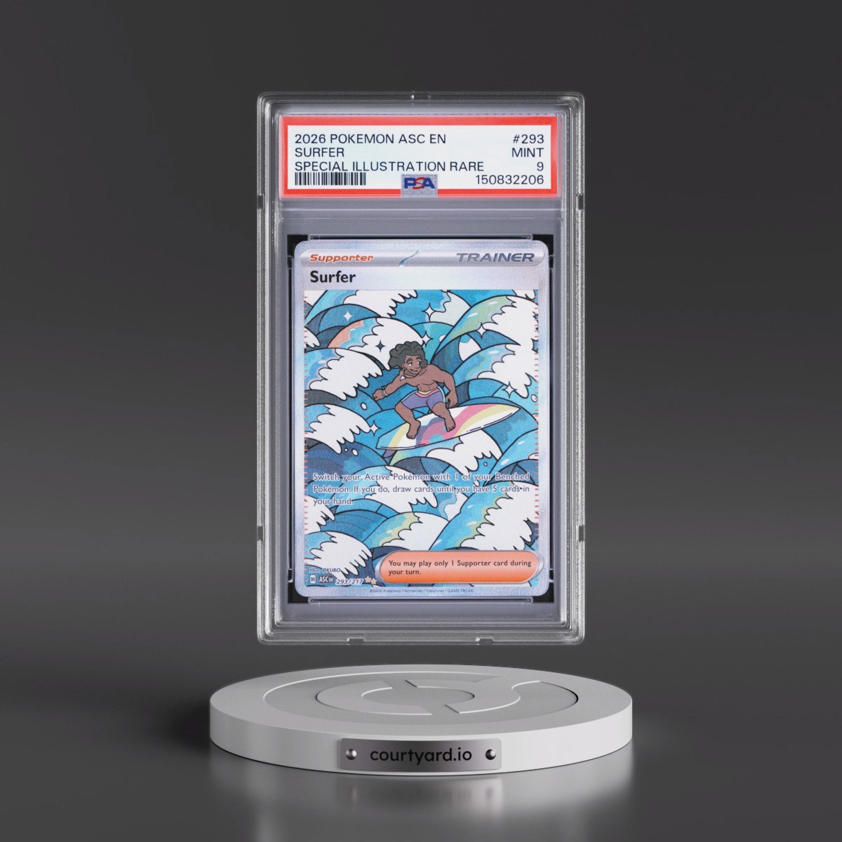 2026 Pokémon Asc EN-Ascended Heroes Surfer - Special Illustration Rare #293 PSA 9